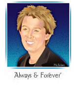 Always & Forever, Clay Aiken portrait by Laurie McAdam